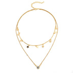 Necklace Star Pentagram Pendant Diamond Necklace Clavicle Chain