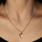 Women's necklace geometric triangle pendant necklace