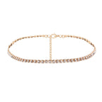 Necklace Short Choker Necklace Jewelry for Women Christmas Crystal Necklace Gold Plated Necklace Silver-plated