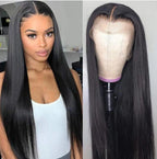 Front Lace Mid-length Straight Hair Women's High Temperature Synthetic Fiber Wigs