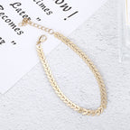 Aircraft chain fishbone anklet