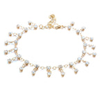 Tassel round pendant anklet