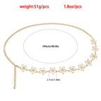 Retro Metal Hollow Flower Chain Ethnic Style Body Chains