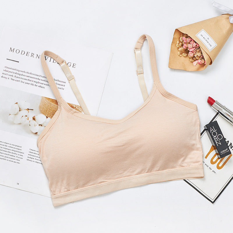 Bra And Cup Integrated Sling Vest With Bra Pad