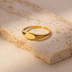 18K Gold Korean Style Minimalist Line Stainless Steel Lady