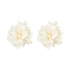 White Camellia Flower Special Interest Light Luxury Earrings
