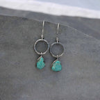 Long Minimalist Retro Turquoise Exaggerating Unique Eardrops