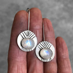 Fashion Personality Retro Moonstone Earrings Women
