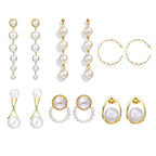 Vintage Pearl Creative Simple Pearl Long Earrings
