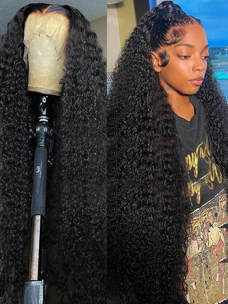 Water Wave Curly Lace Front Human Hair Wigs