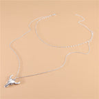 Fashion Alloy Bull Head Pendant Necklace Necklace