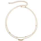 Simple Metal Letter Pendant Waist Chain For Women Europe And America Cross Border Multi-layer Sexy Fashion Slim Chain Body Chains