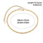 Classic Flat Snake Link Waist Chain Imitation Pearl Beads for Women Sexy Belly Body Chains Jewelry Party Summer Street